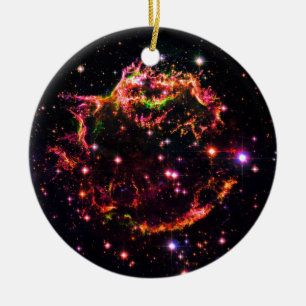 Cassiopeia A Nebula Supernova Remnant Space Photo Ceramic Ornament