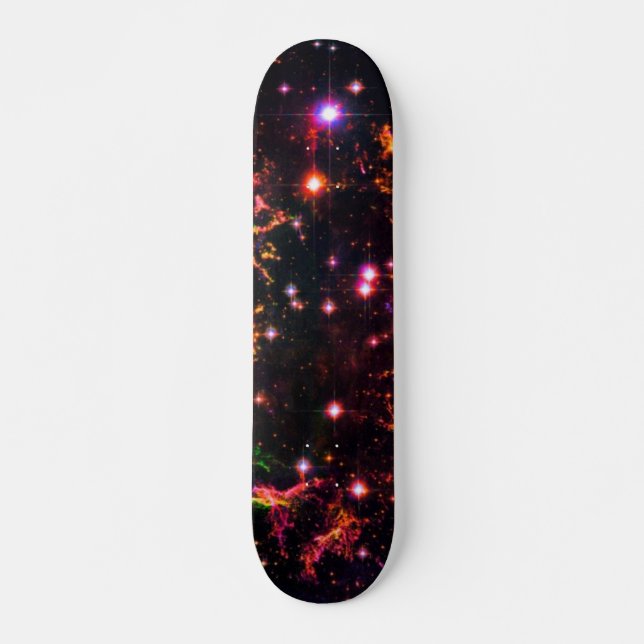 Cassiopeia A Nebula Supernova Remnant Space Photo Skateboard Deck (Front)