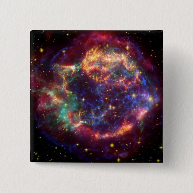 Cassiopeia A supernova Button (Front)