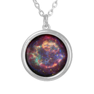 Cassiopeia Constellation Silver Plated Necklace
