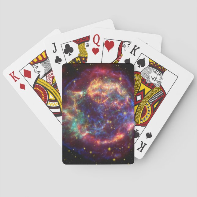 Cassiopeia Galaxy Supernova remnant Poker Cards (Back)