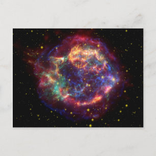 Cassiopeia Galaxy Supernova remnant Postcard