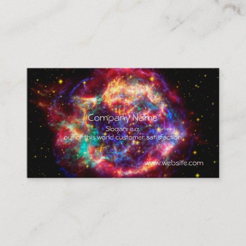 Cassiopeia Milky Ways Youngest Supernova Business Card