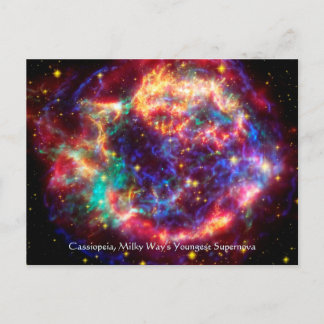 Cassiopeia, Milky Ways Youngest Supernova Postcard