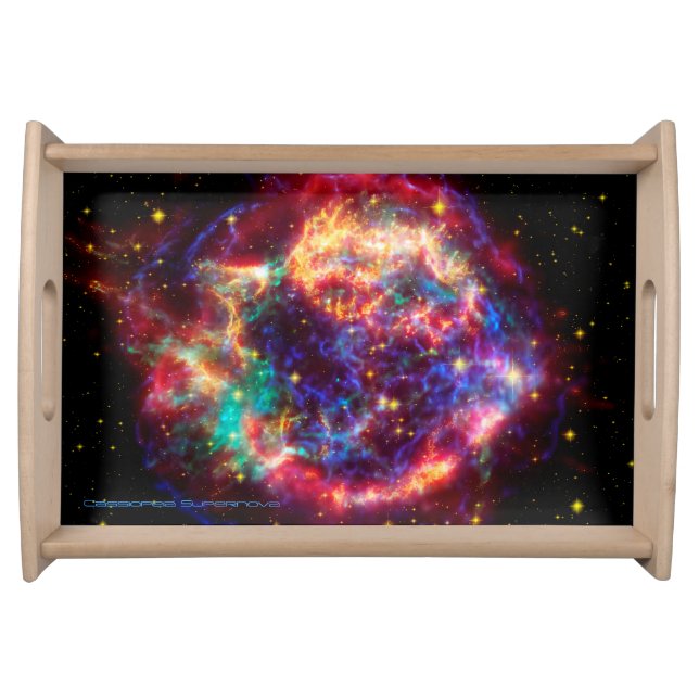 Cassiopeia, Milky Ways Youngest Supernova Serving Tray (Front)