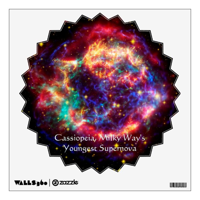 Cassiopeia, Milky Ways Youngest Supernova Wall Sticker (Front)