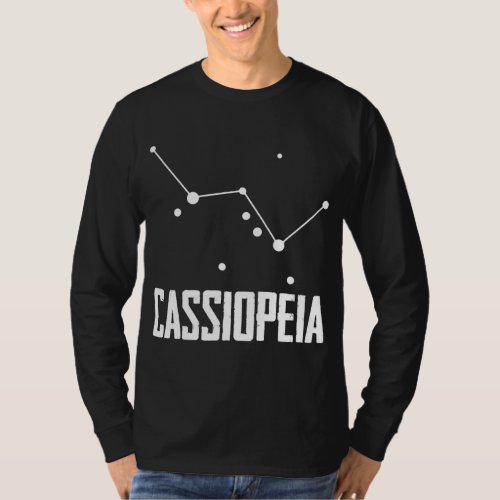 Cassiopeia Star Constellation For Stargazer Astron T_Shirt