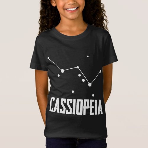 Cassiopeia Star Constellation For Stargazer Astron T_Shirt