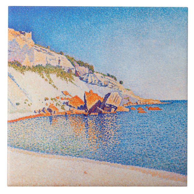 Cassis, Cap Lombard, Opus 196, Signac Ceramic Tile (Front)
