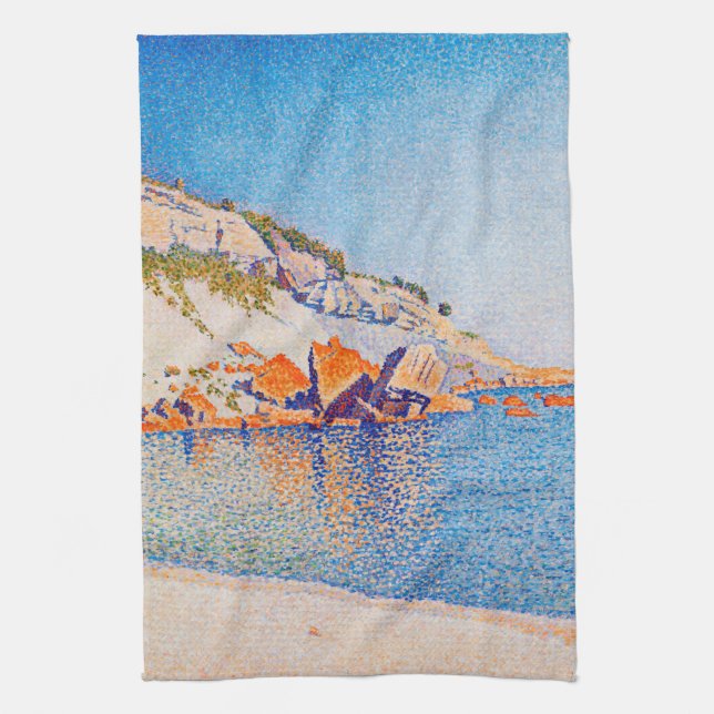Cassis, Cap Lombard, Opus 196, Signac Kitchen Towel (Vertical)