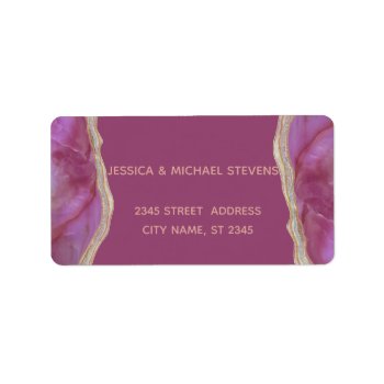 Cassis Chic Agate Romantic Elegant Label by Makidzona at Zazzle