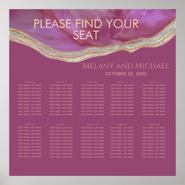 Cassis chic agate romantic elegant poster (Front)