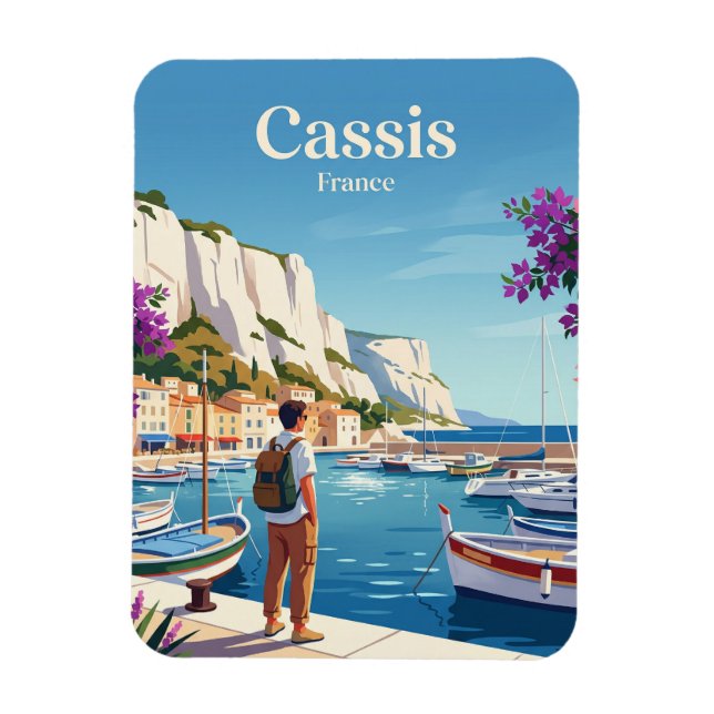 Cassis Harbor France Magnet (Vertical)