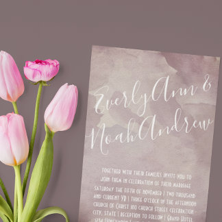 Cassis Minimalist Typography Wedding Invitation