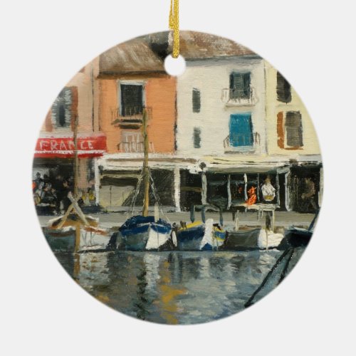 Cassis Provence Boats Ceramic Ornament