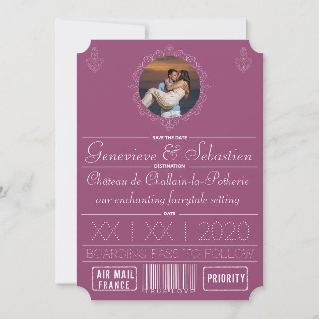 Cassis Save the Date Photo Frame (Front)