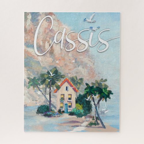 Cassis Travel Poster Jigsaw Puzzle