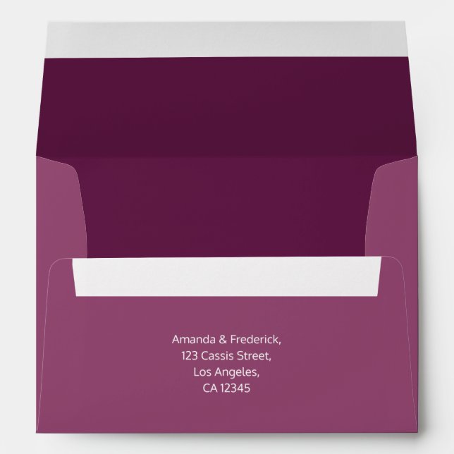 Cassis Wedding Envelope (Back (Bottom))