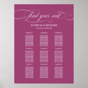 Cassis Wedding Seating Chart