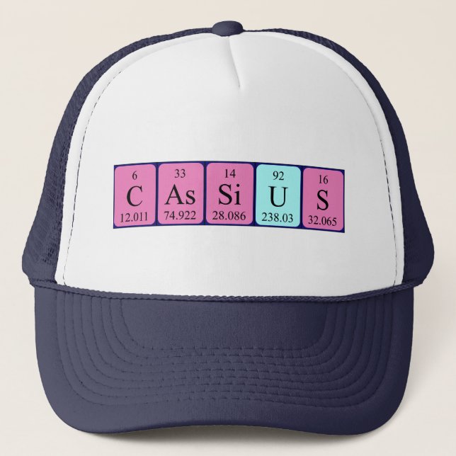 Cassius periodic table name hat (Front)