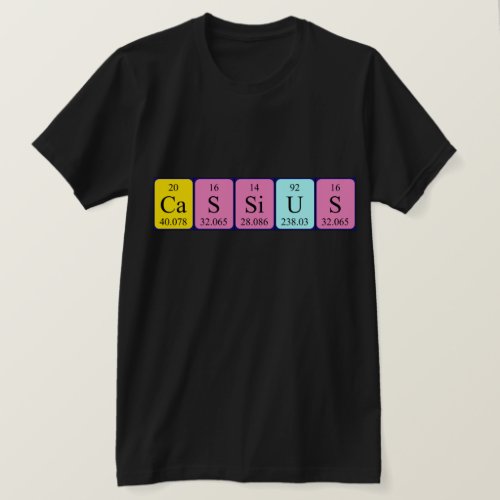 Cassius periodic table name shirt