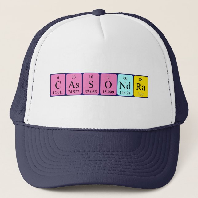 Cassondra periodic table name hat (Front)