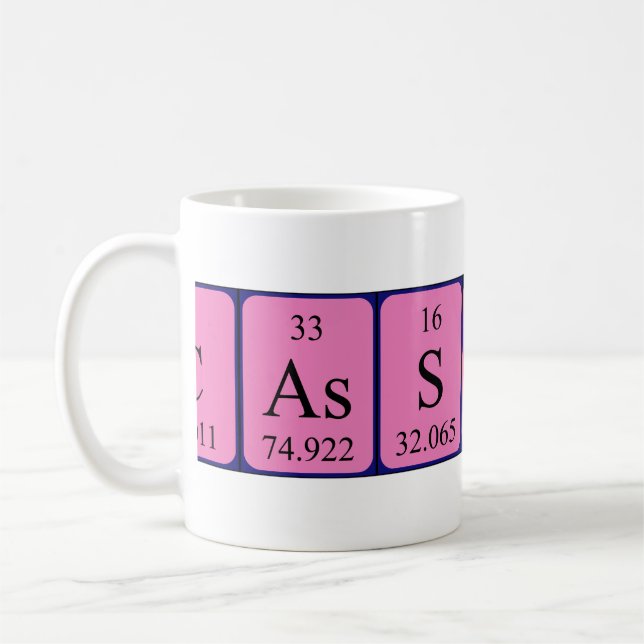 Cassondra periodic table name mug (Left)