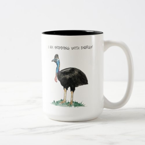 Cassowary Affirmations Two_Tone Coffee Mug