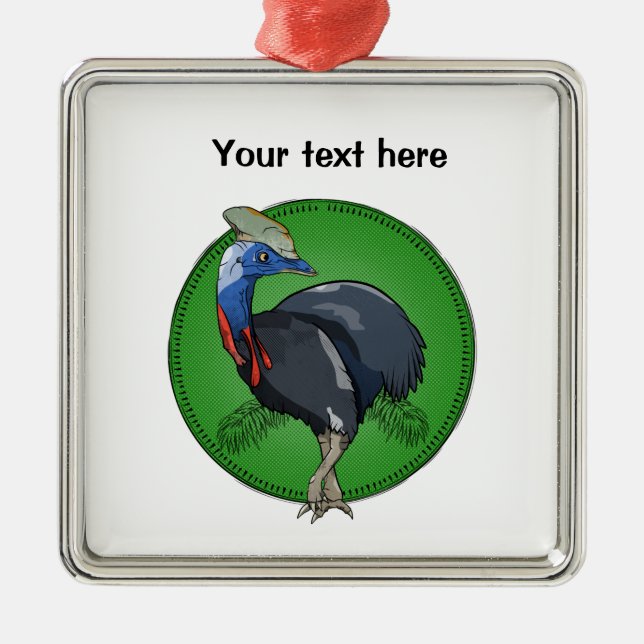 Cassowary Australian Bird Metal Ornament (Front)