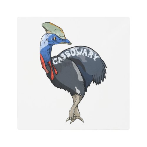 Cassowary Australian Bird Metal Print