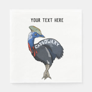 Cassowary Australian Bird Napkins