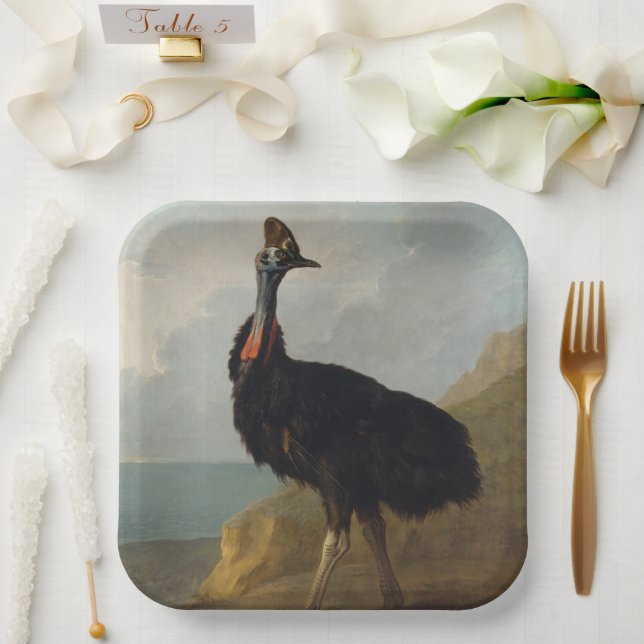 Cassowary (Australian Bird) (Wild Animal Art) Paper Plates (Wedding)