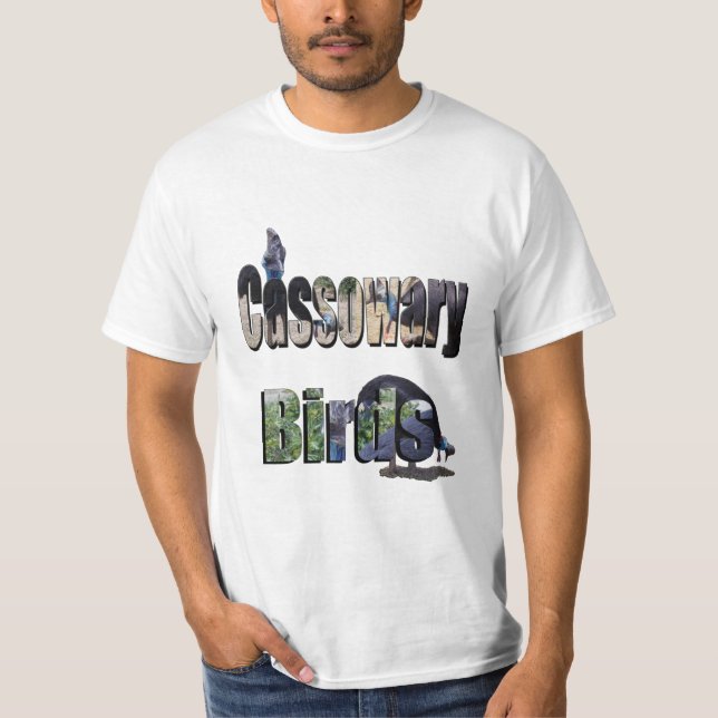 Cassowary Bird Picture Logo, T-Shirt (Front)