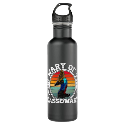 Cassowary birds biologist animals australia ornith stainless steel water bottle