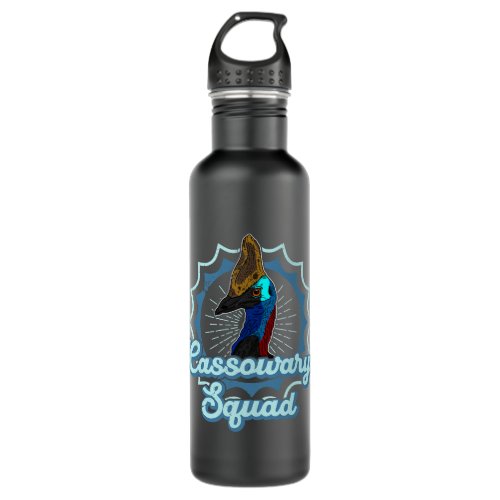 Cassowary birds biologist animals australia ornith stainless steel water bottle