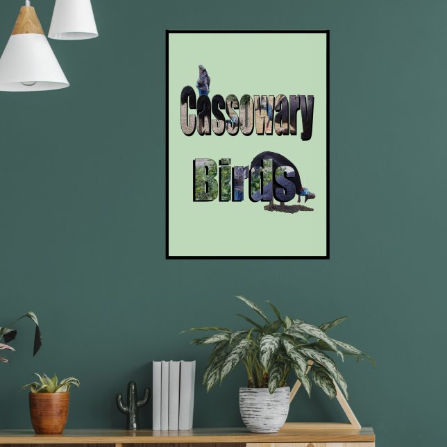 Cassowary Birds Picture Name,  Poster (Living Room 1)