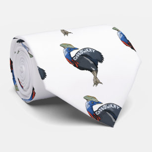 cassowary colored woth text neck tie