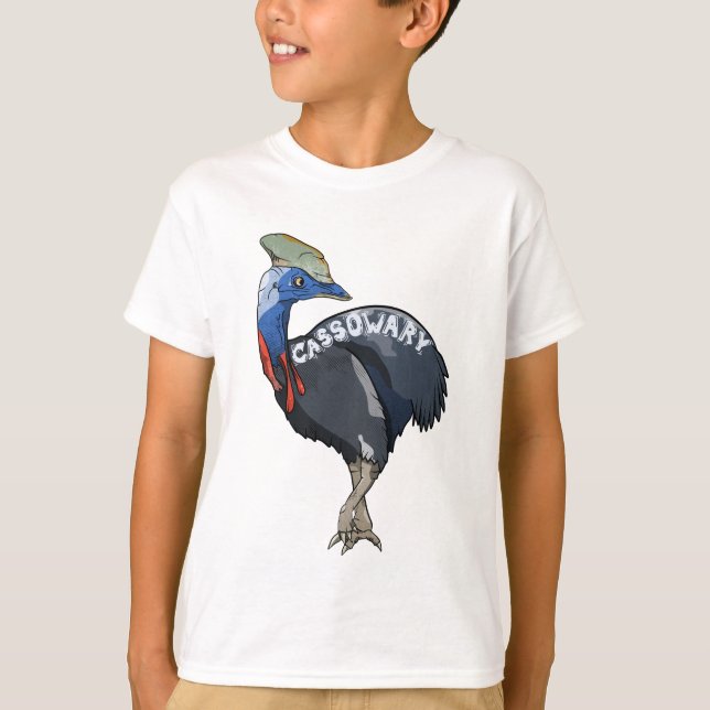 cassowary colored woth text T-Shirt (Front)