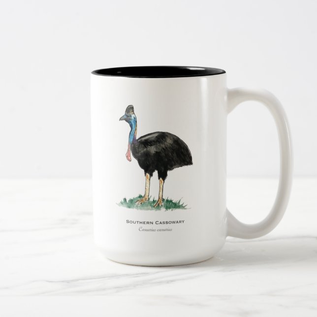 Cassowary Two-Tone Coffee Mug (Right)