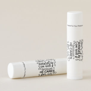 Cast All Your Anxiety – 1 Peter 5:7 Bible Verse Lip Balm