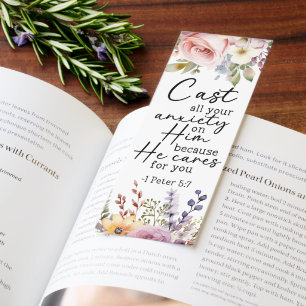 Cast All Your Anxiety 1 Peter 5:7 Bookmarks