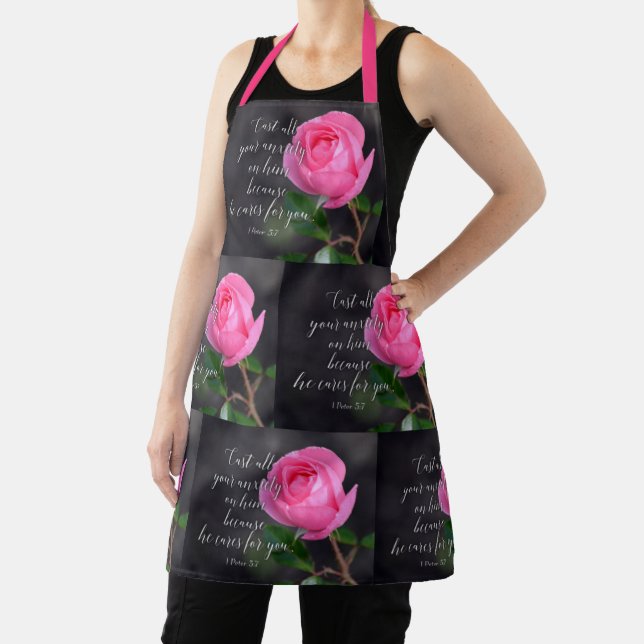 Cast all your Anxiety Christian Bible Verse Prayer Apron (Insitu)