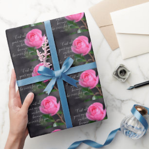 Cast all your Anxiety Christian Bible Verse Prayer Wrapping Paper