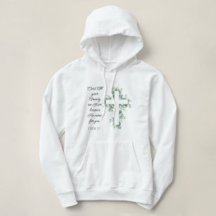 Cast All your Anxiety on Him Eucalyptus Cross Hoodie
