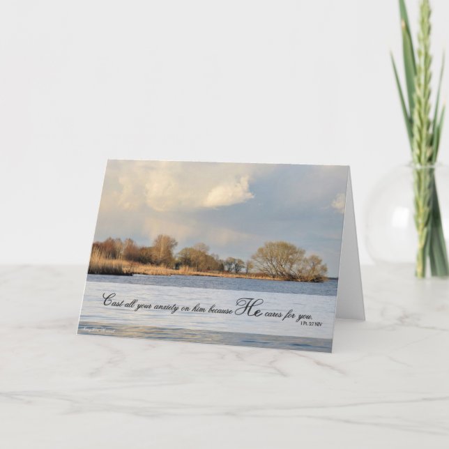 Cast all your anxiety on Him - Scripture Card (Front)