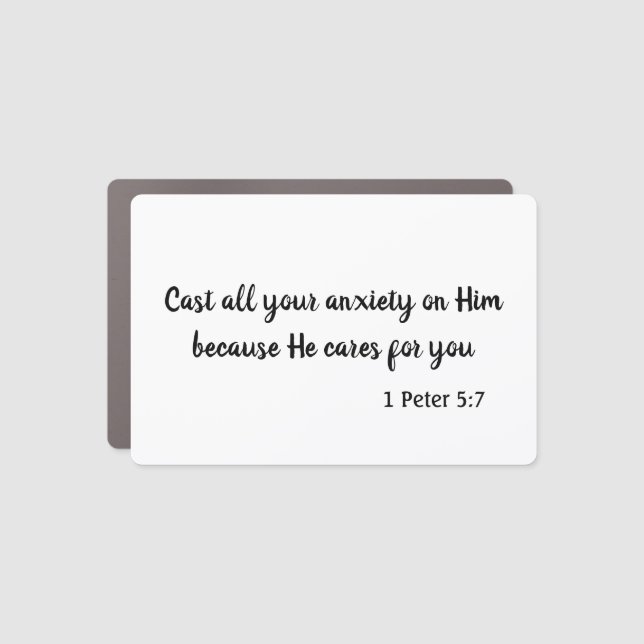 Cast all your anxiety on the Lord Car Magnet (Front)