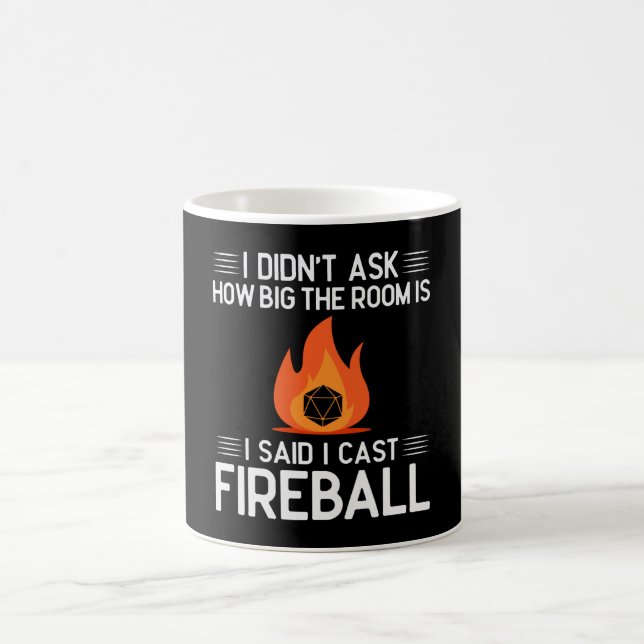 Cast Fireball Funny Gamer Geek Coffee Mug (Center)