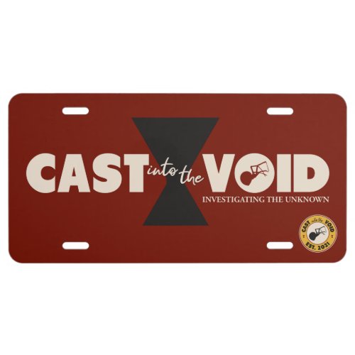 Cast into the Void Red Vanity License Plate