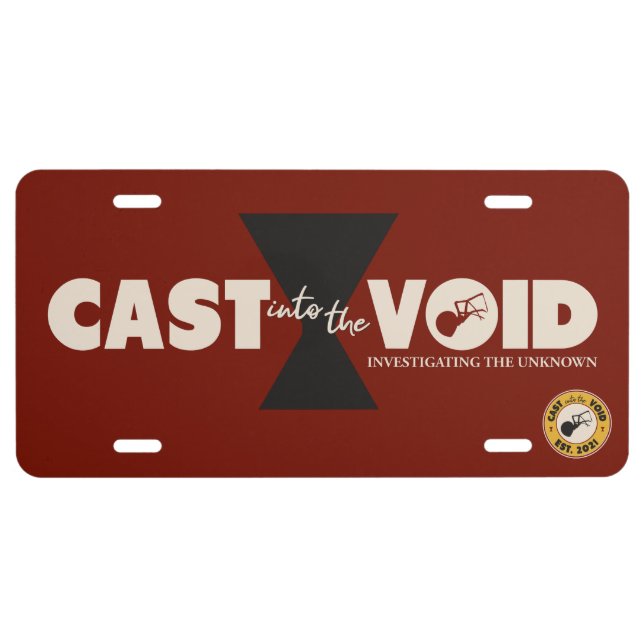 Cast into the Void Red Vanity License Plate (Front)
