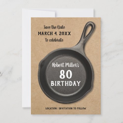 Cast Iron Birthday Save the Date